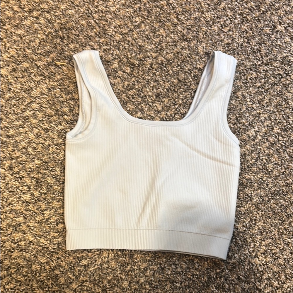 Women's Ribbed Tank Top - Light light blue